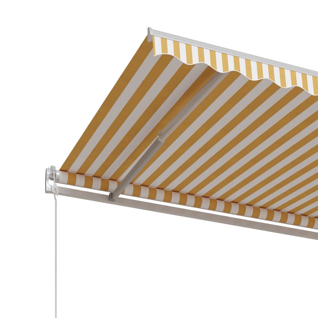 Tenda na automatsko uvlačenje 400 x 350 cm žuto-bijela