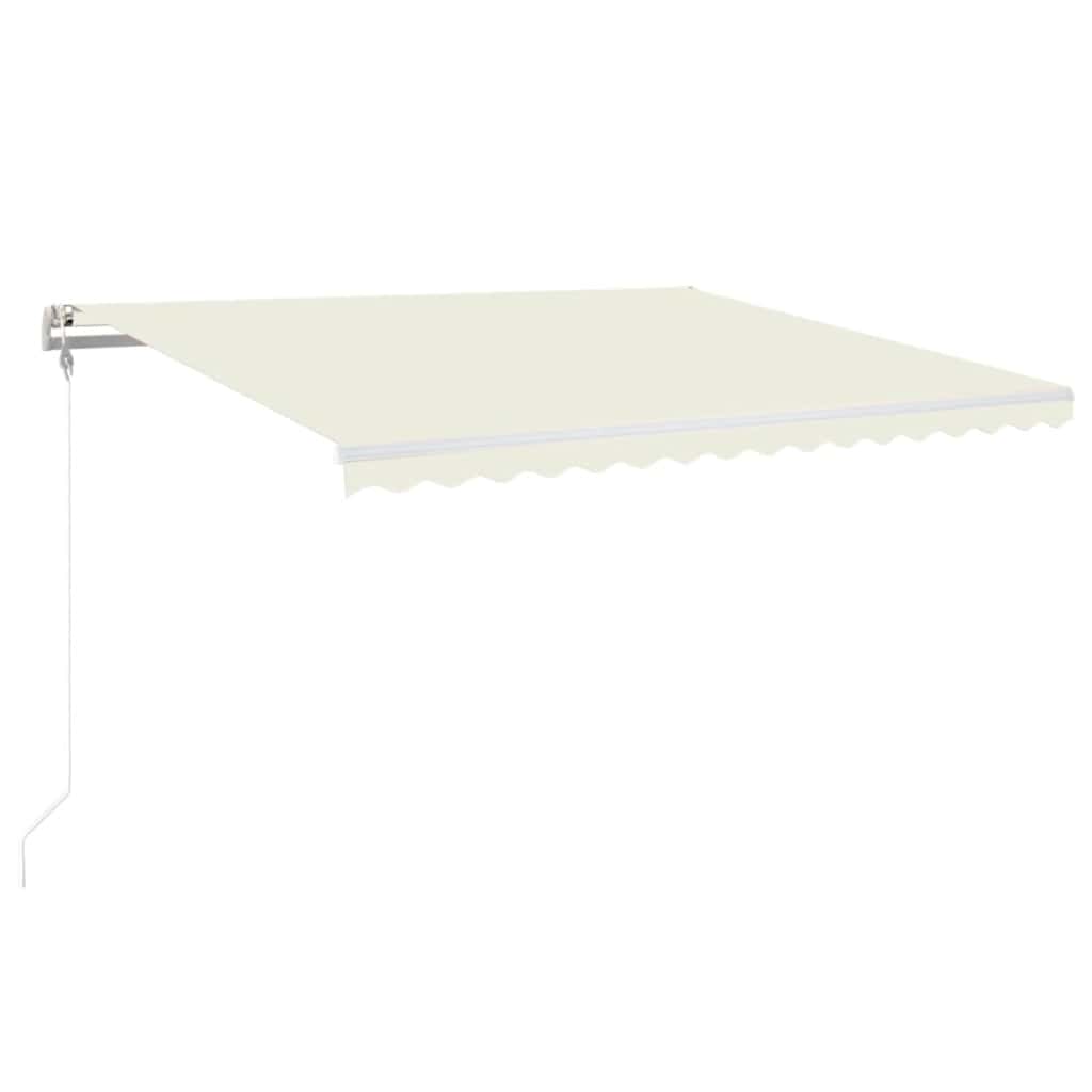 Automatska tenda sa senzorom za vjetar LED 400x350 cm krem