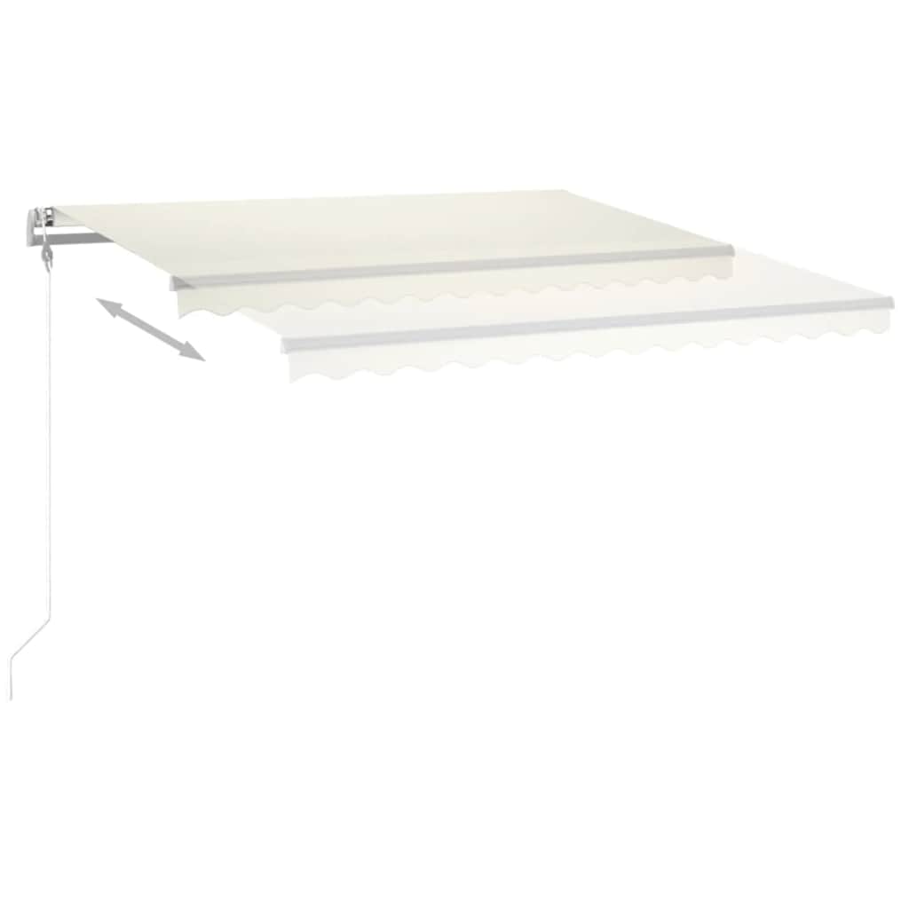 Automatska tenda sa senzorom za vjetar LED 400x350 cm krem