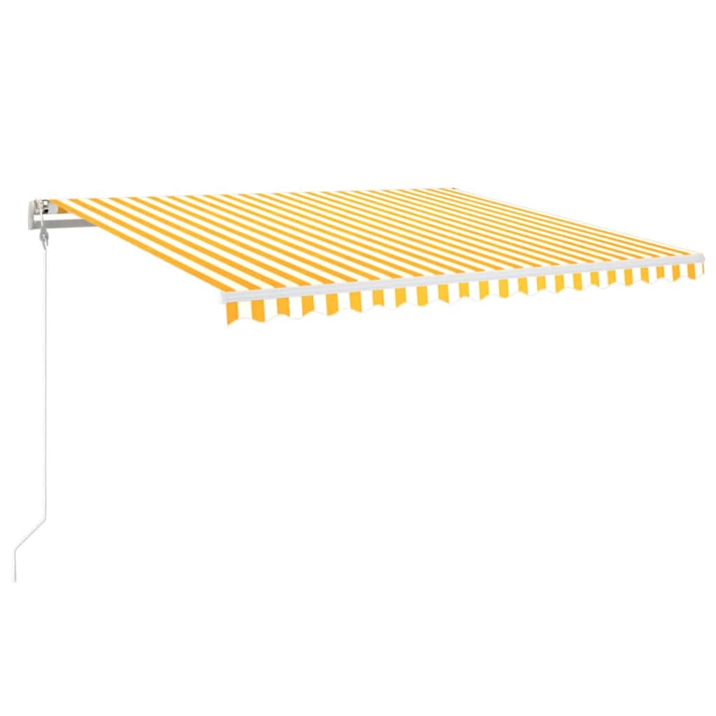 Automatska tenda sa senzorom LED 400x350 cm žuto-bijela