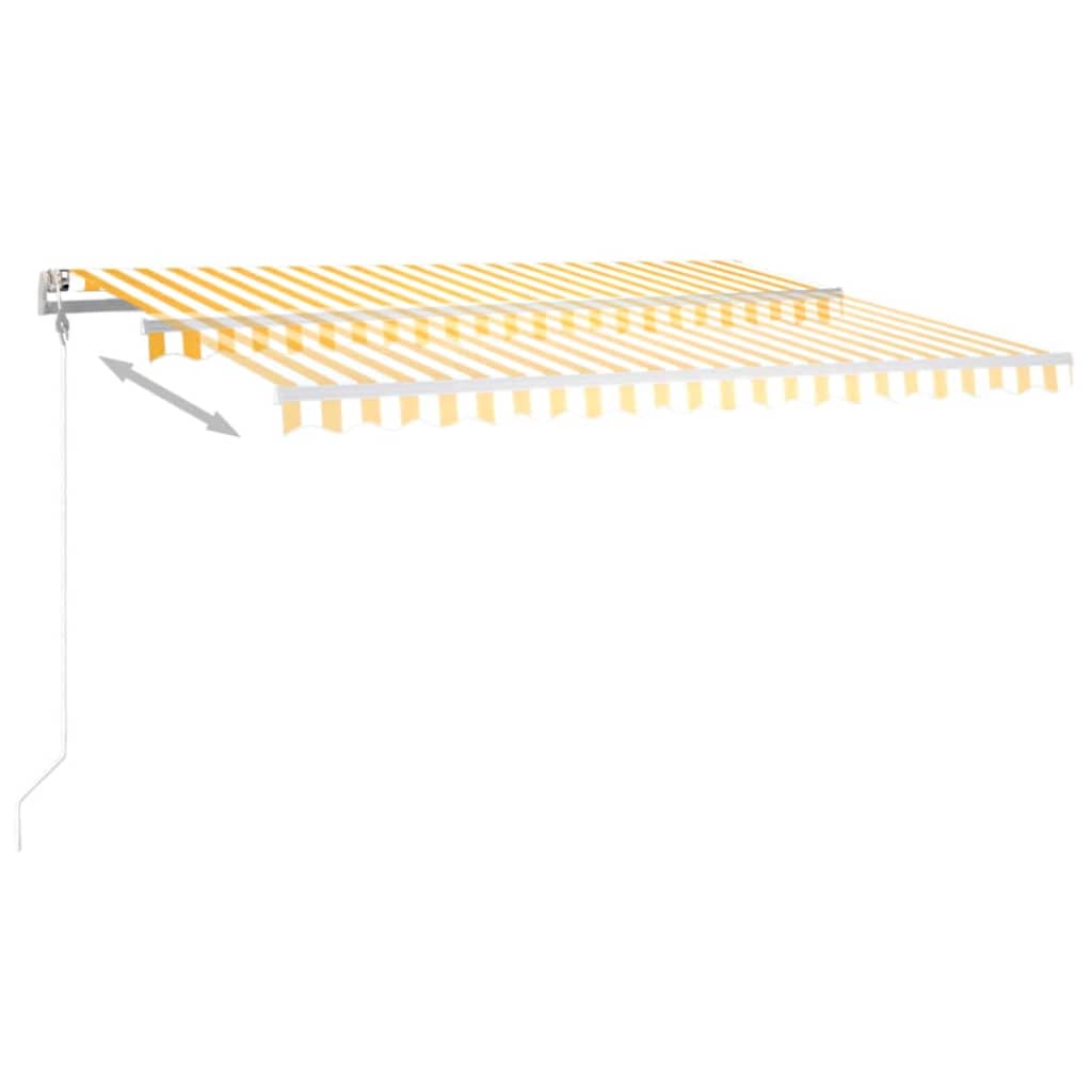 Automatska tenda sa senzorom LED 400x350 cm žuto-bijela