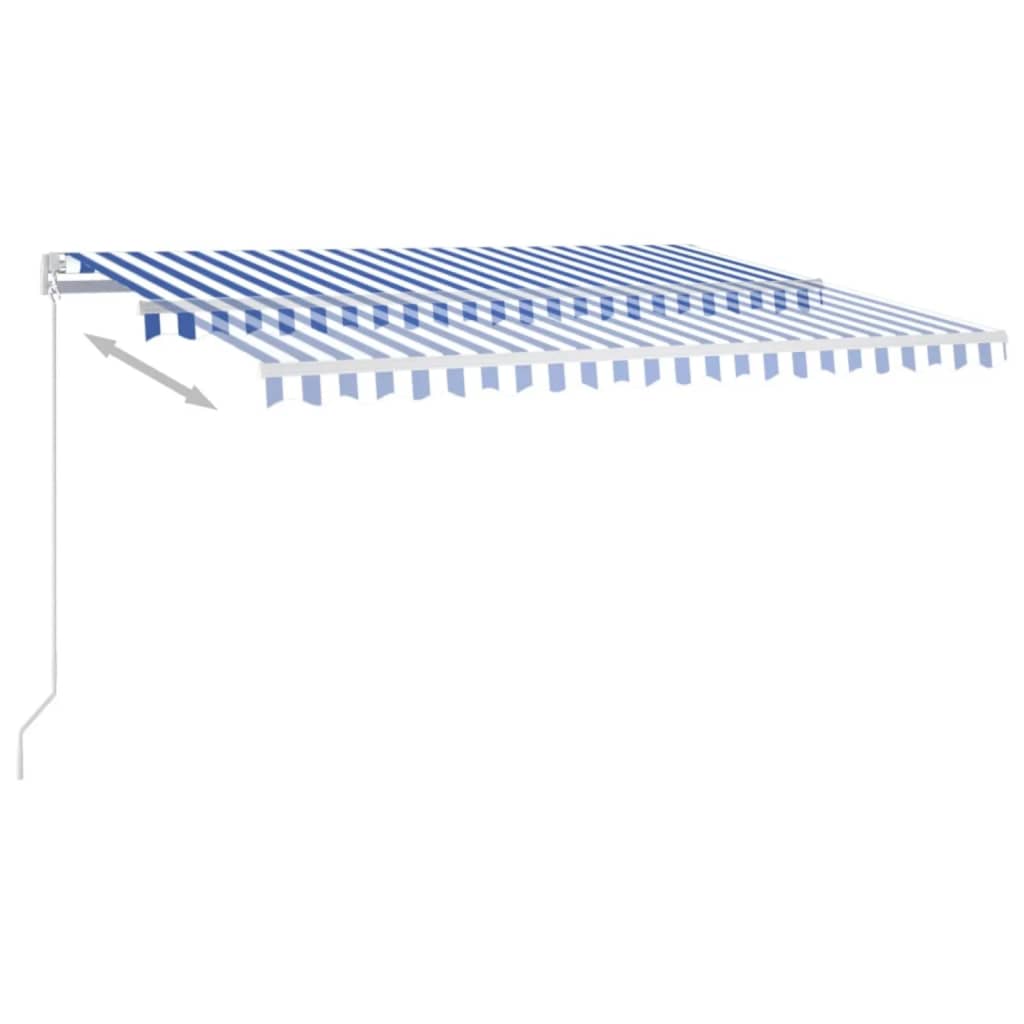 Tenda na ručno uvlačenje 450 x 350 cm plavo-bijela