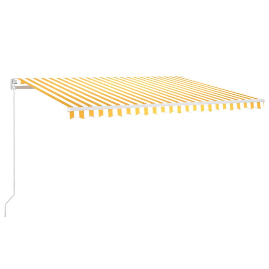 Tenda na ručno uvlačenje 450 x 350 cm žuto-bijela