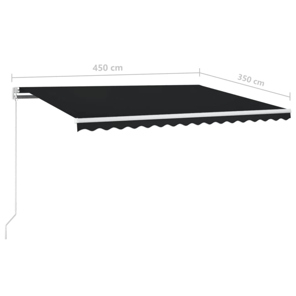 Tenda na ručno uvlačenje 450 x 350 cm antracit