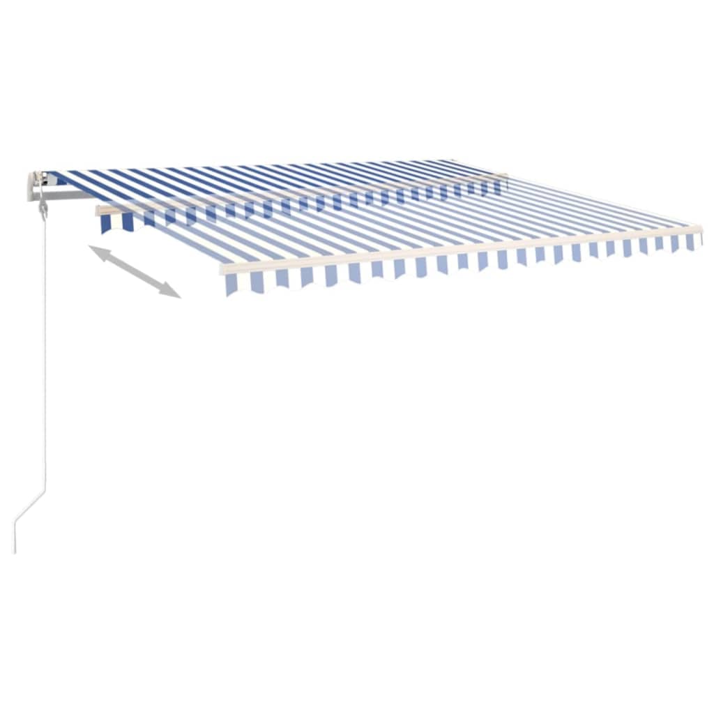 Tenda na automatsko uvlačenje 450 x 350 cm plavo-bijela
