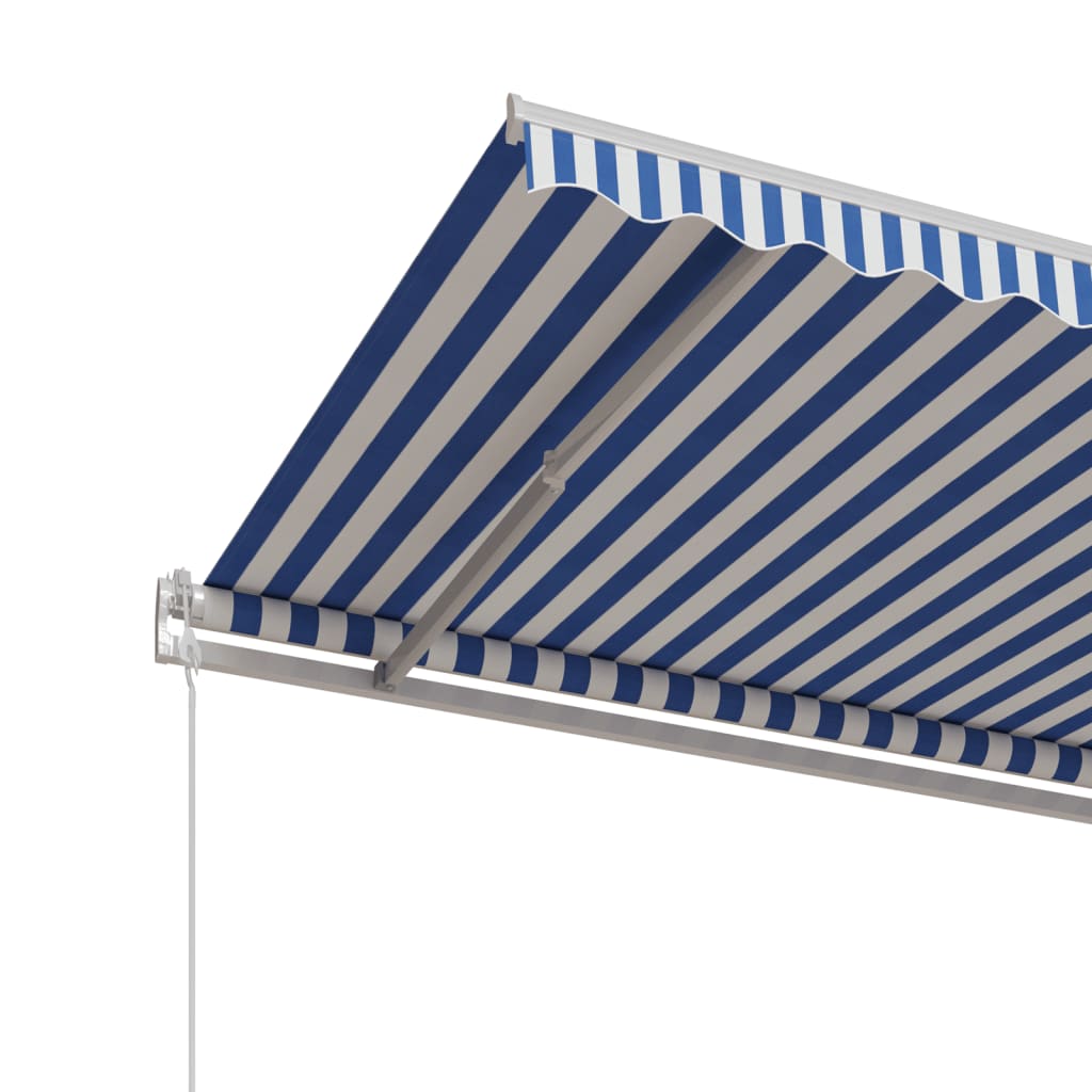 Tenda na automatsko uvlačenje 450 x 350 cm plavo-bijela