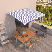 Tenda na automatsko uvlačenje 450 x 350 cm plavo-bijela