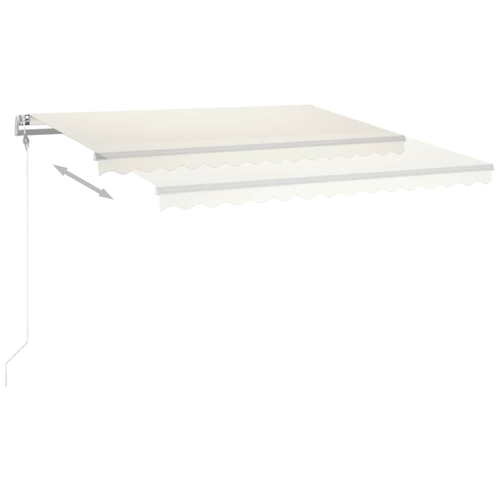 Automatska tenda sa senzorom za vjetar LED 450 x 350 cm krem