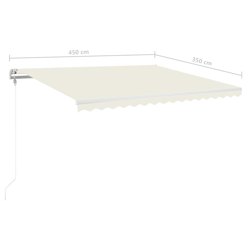 Automatska tenda sa senzorom za vjetar LED 450 x 350 cm krem