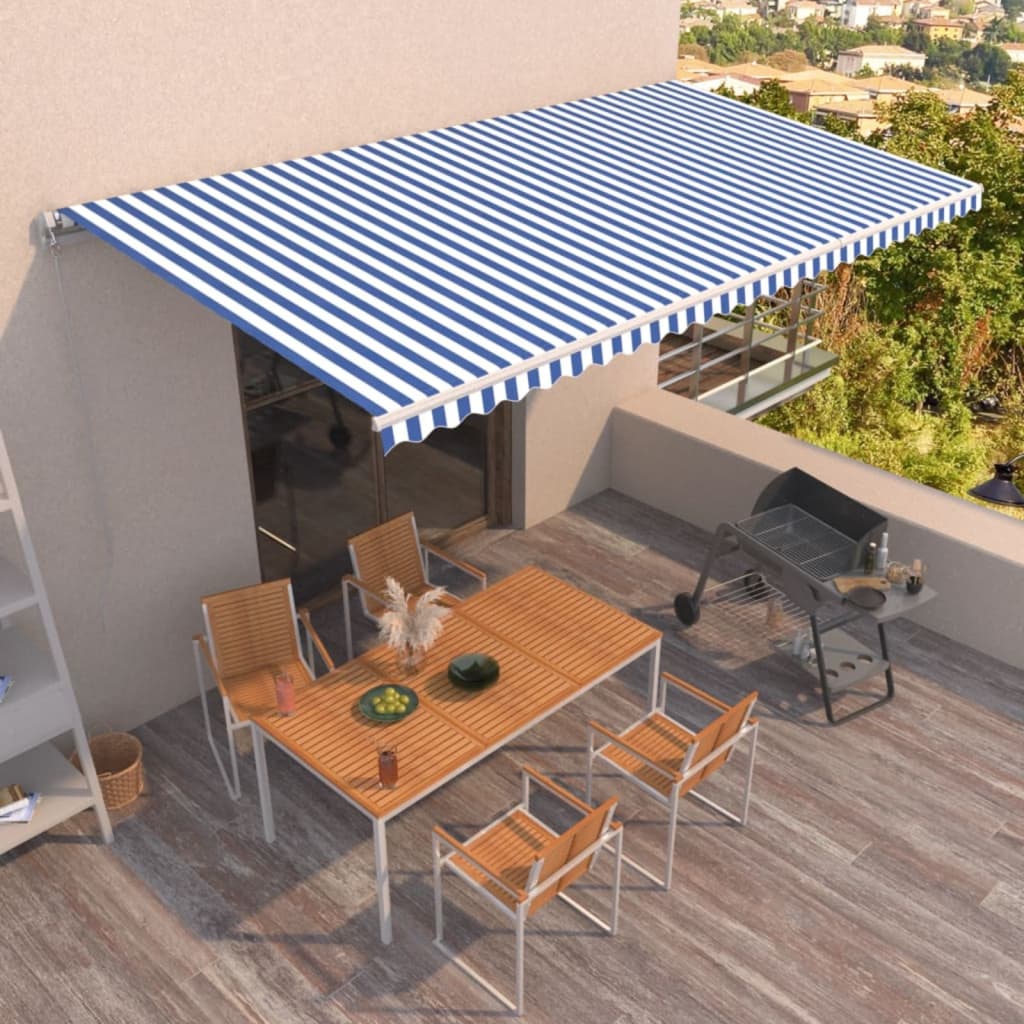 Tenda na ručno uvlačenje 600 x 350 cm plavo-bijela