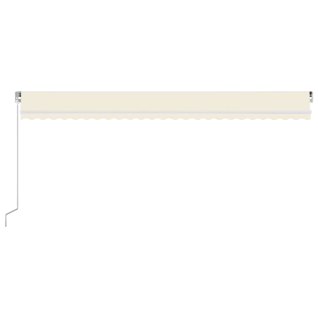 Tenda na ručno uvlačenje s LED svjetlima 600x350 cm krem