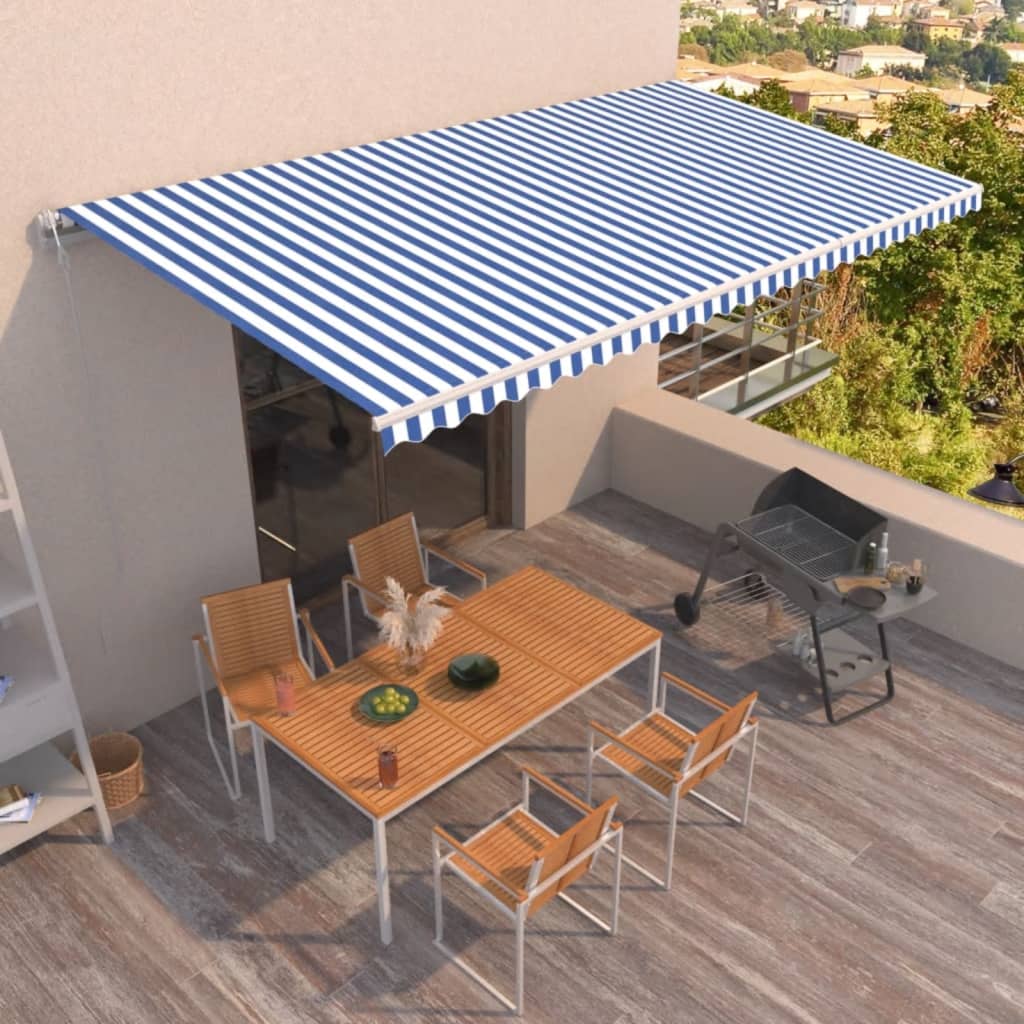 Tenda na automatsko uvlačenje 600x350 cm plavo-bijela