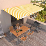 Tenda na automatsko uvlačenje 600x350 cm žuto-bijela