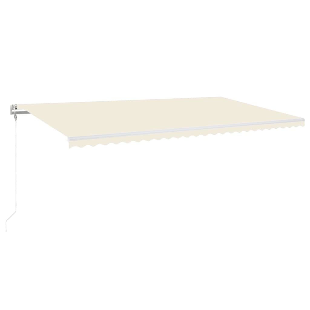 Automatska tenda sa senzorom za vjetar LED 600x350 cm krem