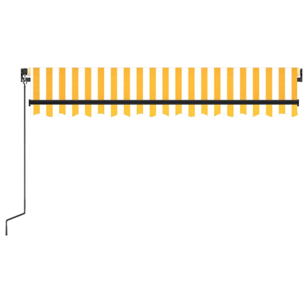 Tenda na ručno uvlačenje s LED svjetlom 350x250 cm žuto-bijela