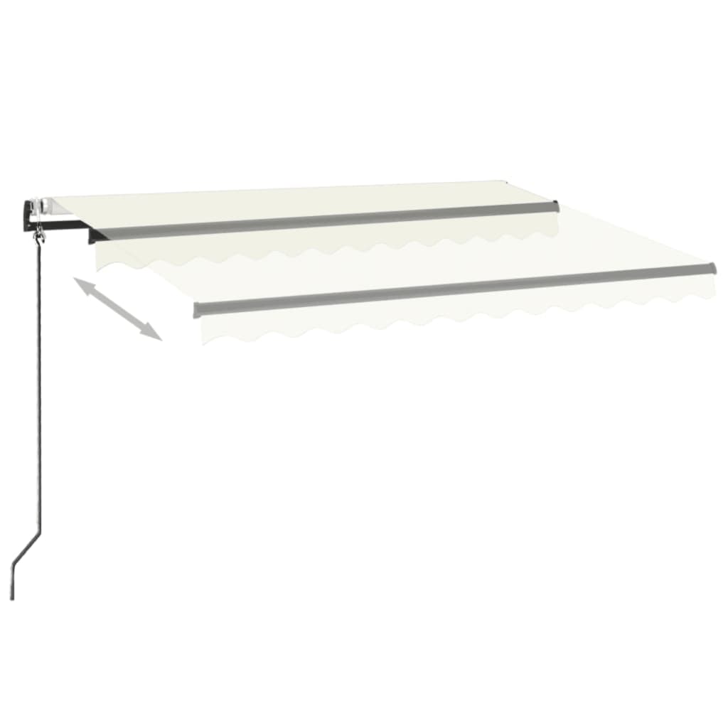 Automatska tenda sa senzorom za vjetar LED 350x250 cm krem