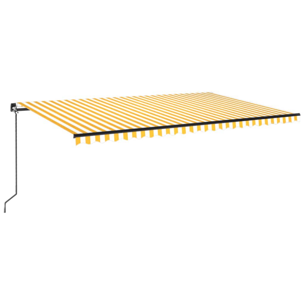 Tenda na ručno uvlačenje 500 x 300 cm žuto-bijela