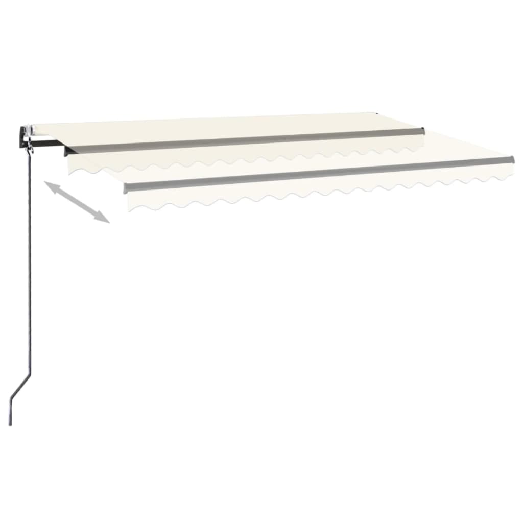 Automatska tenda sa senzorom za vjetar LED 500 x 300 cm krem