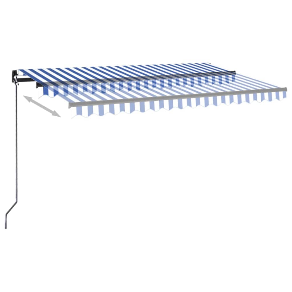 Tenda na ručno uvlačenje 400 x 350 cm plavo-bijela