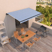 Tenda na ručno uvlačenje 400 x 350 cm plavo-bijela