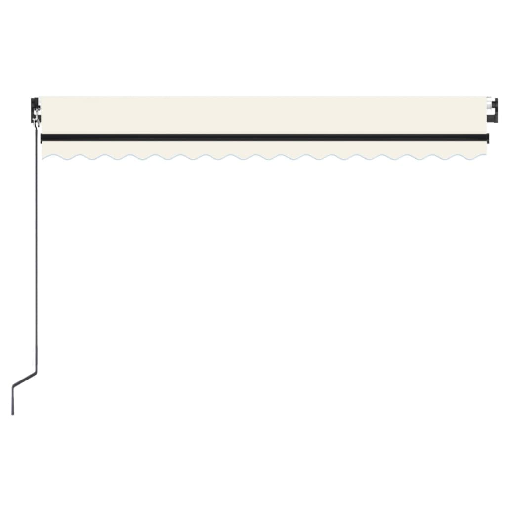 Tenda na ručno uvlačenje s LED svjetlima 400 x 350 cm krem