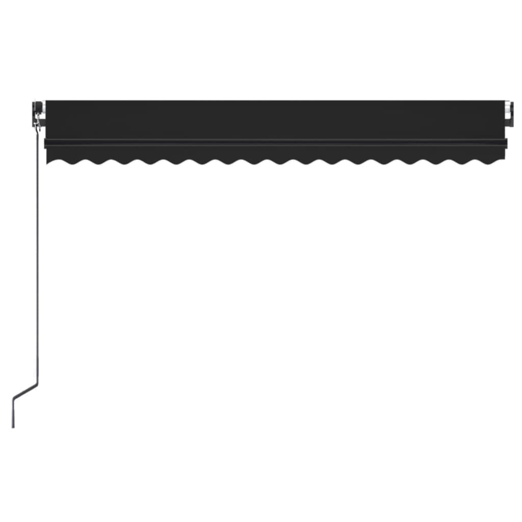Tenda na ručno uvlačenje s LED svjetlima 400 x 350 cm antracit