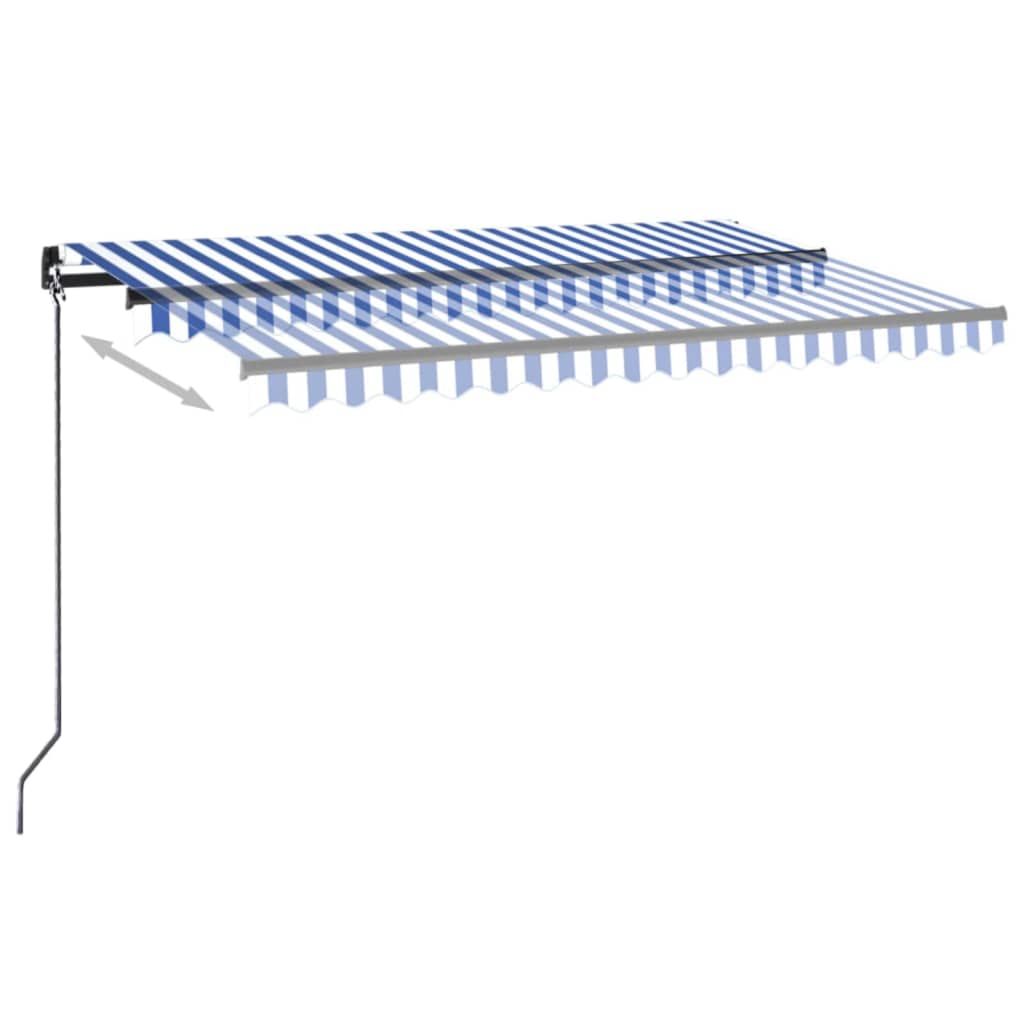 Tenda na automatsko uvlačenje 400 x 350 cm plavo-bijela