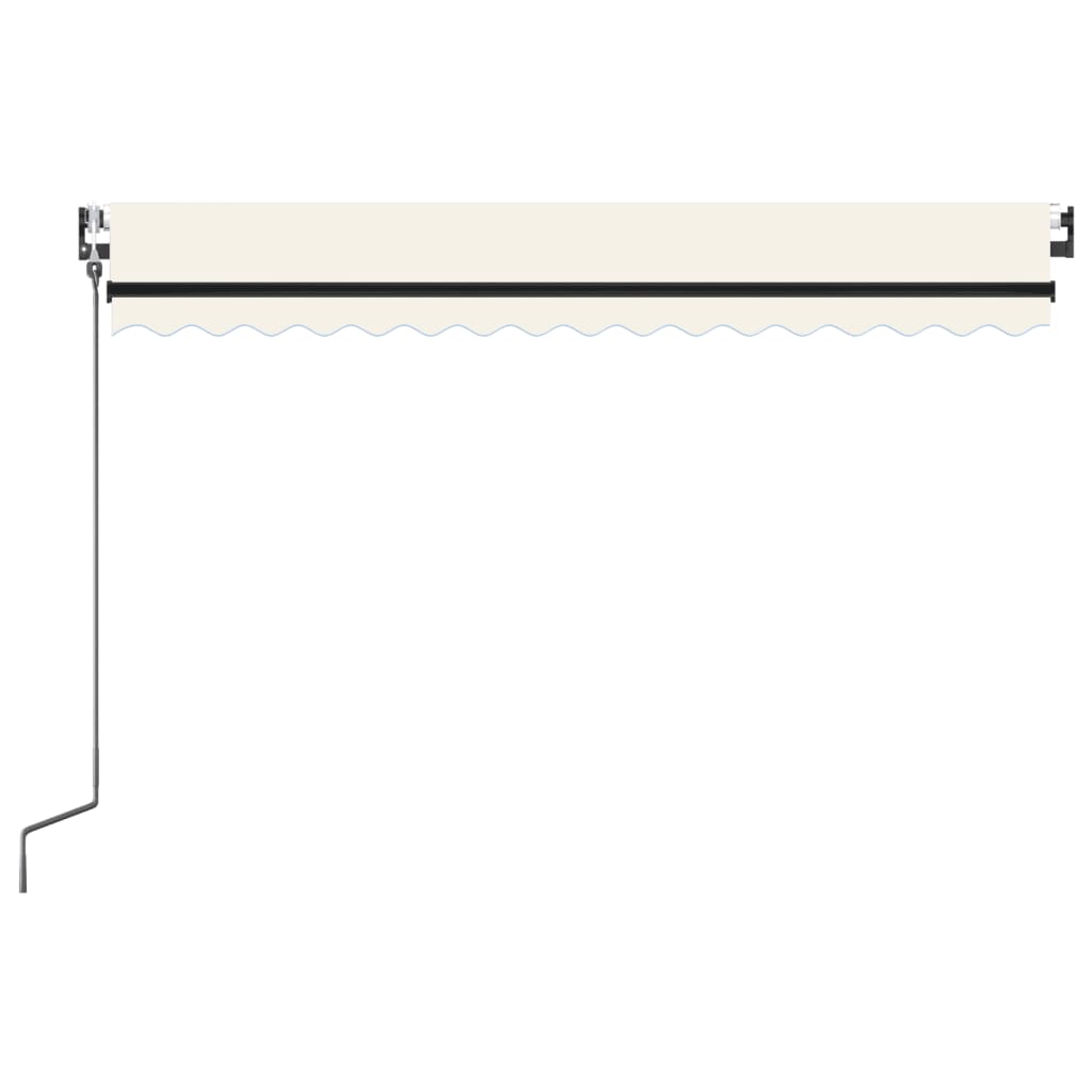 Automatska tenda sa senzorom za vjetar LED 400x350 cm krem