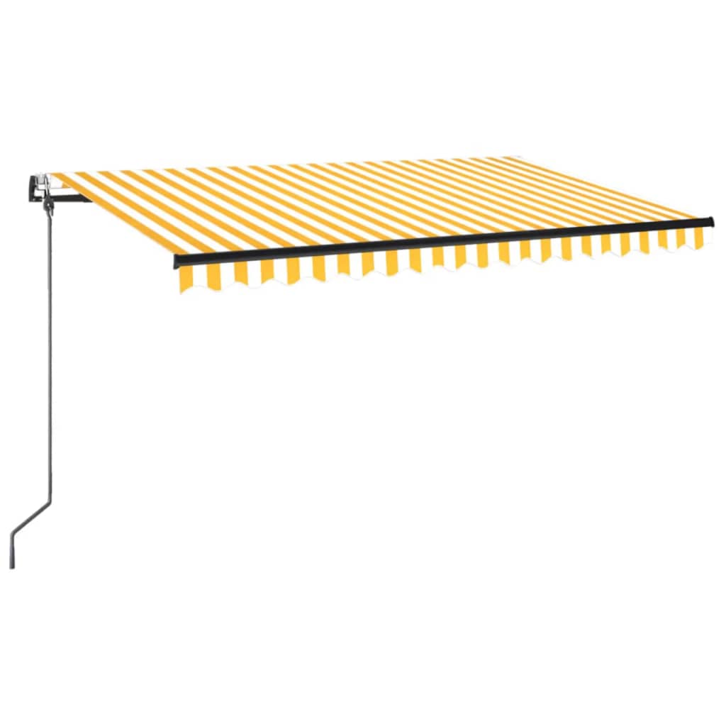 Automatska tenda sa senzorom LED 400x350 cm žuto-bijela