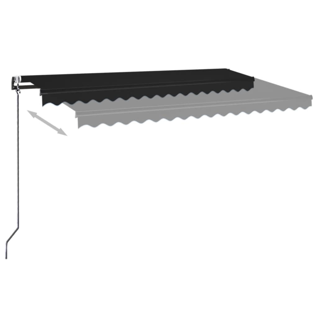 Automatska tenda sa senzorom za vjetar LED 400x350 cm antracit