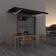 Automatska tenda sa senzorom za vjetar LED 400x350 cm antracit