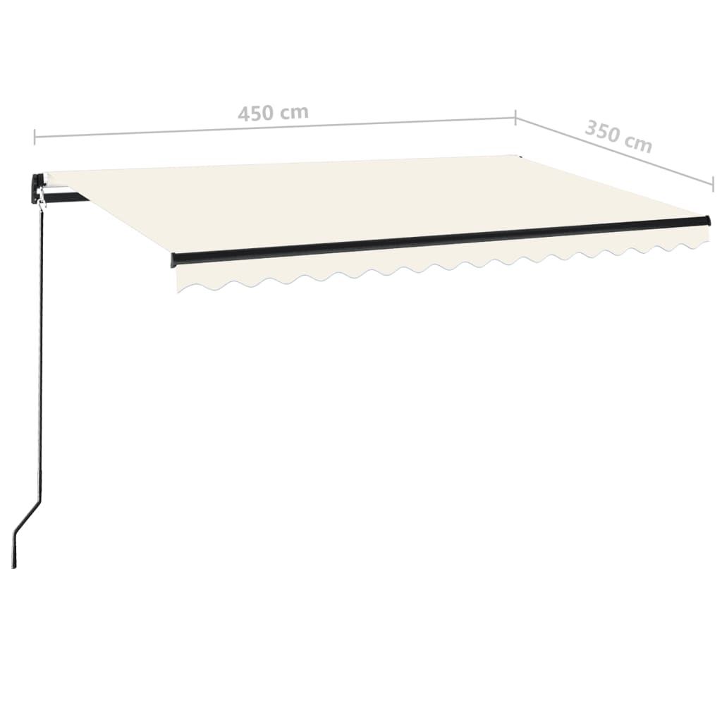 Tenda na ručno uvlačenje 450 x 350 cm krem