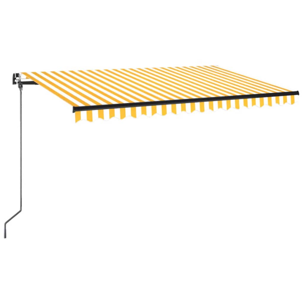 Tenda na ručno uvlačenje 450 x 350 cm žuto-bijela