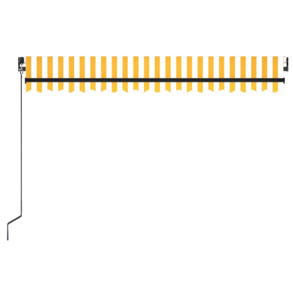 Tenda na ručno uvlačenje 450 x 350 cm žuto-bijela