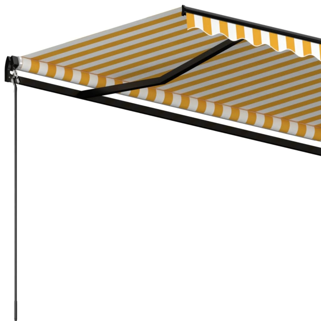 Tenda na ručno uvlačenje 450 x 350 cm žuto-bijela