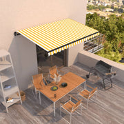 Tenda na ručno uvlačenje 450 x 350 cm žuto-bijela