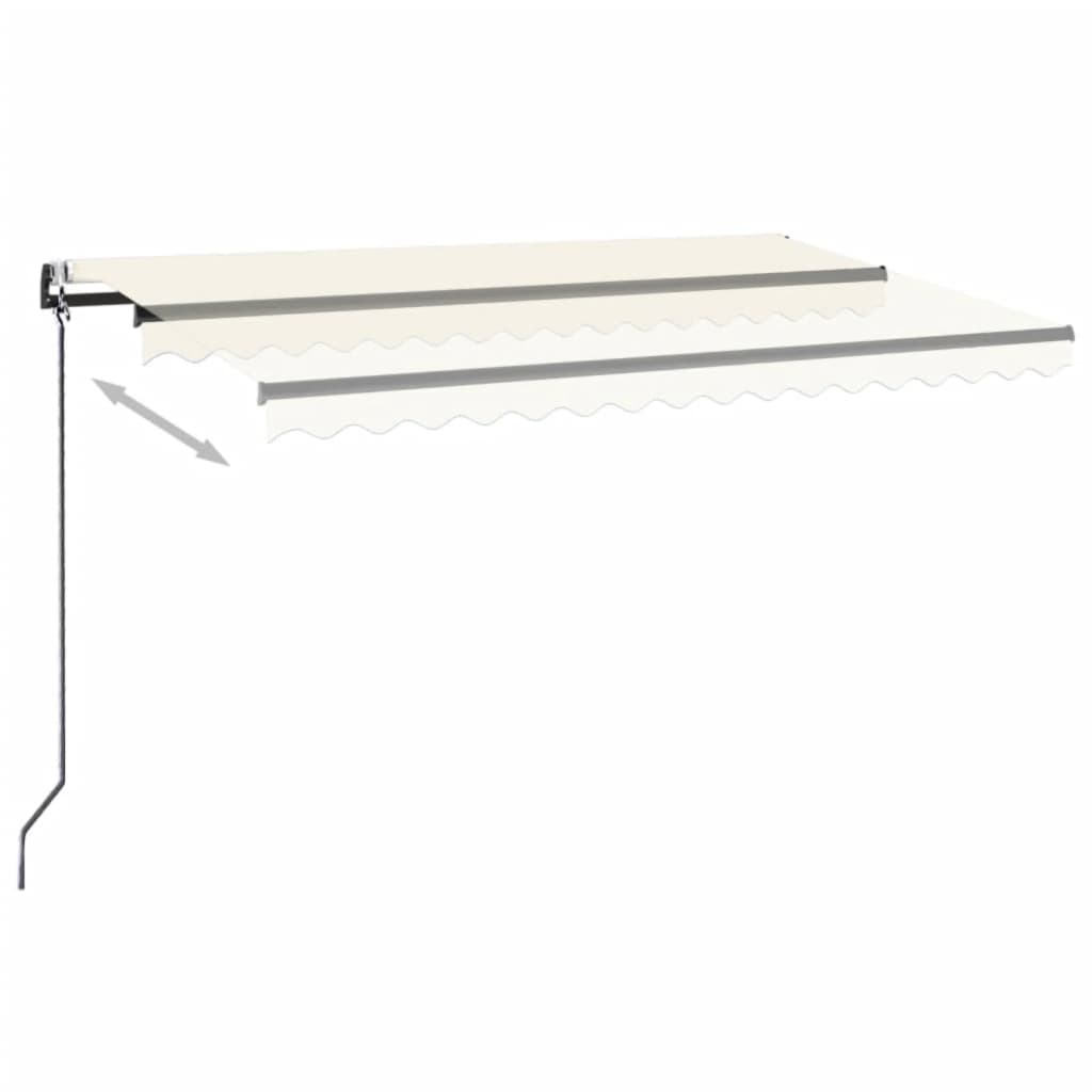 Automatska tenda sa senzorom za vjetar LED 450 x 350 cm krem