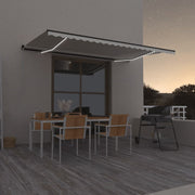 Tenda na ručno uvlačenje s LED svjetlima 500x350 cm krem