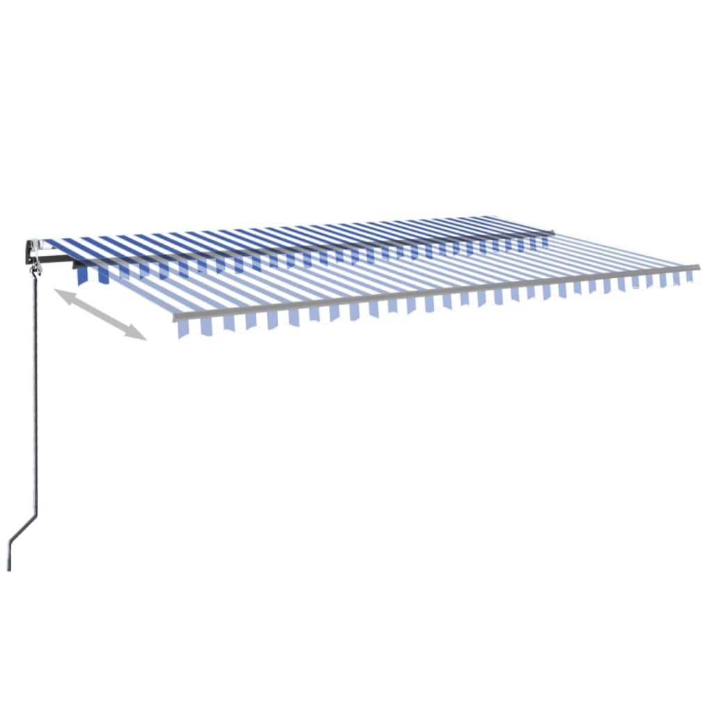 Tenda na automatsko uvlačenje 500 x 350 cm plavo-bijela