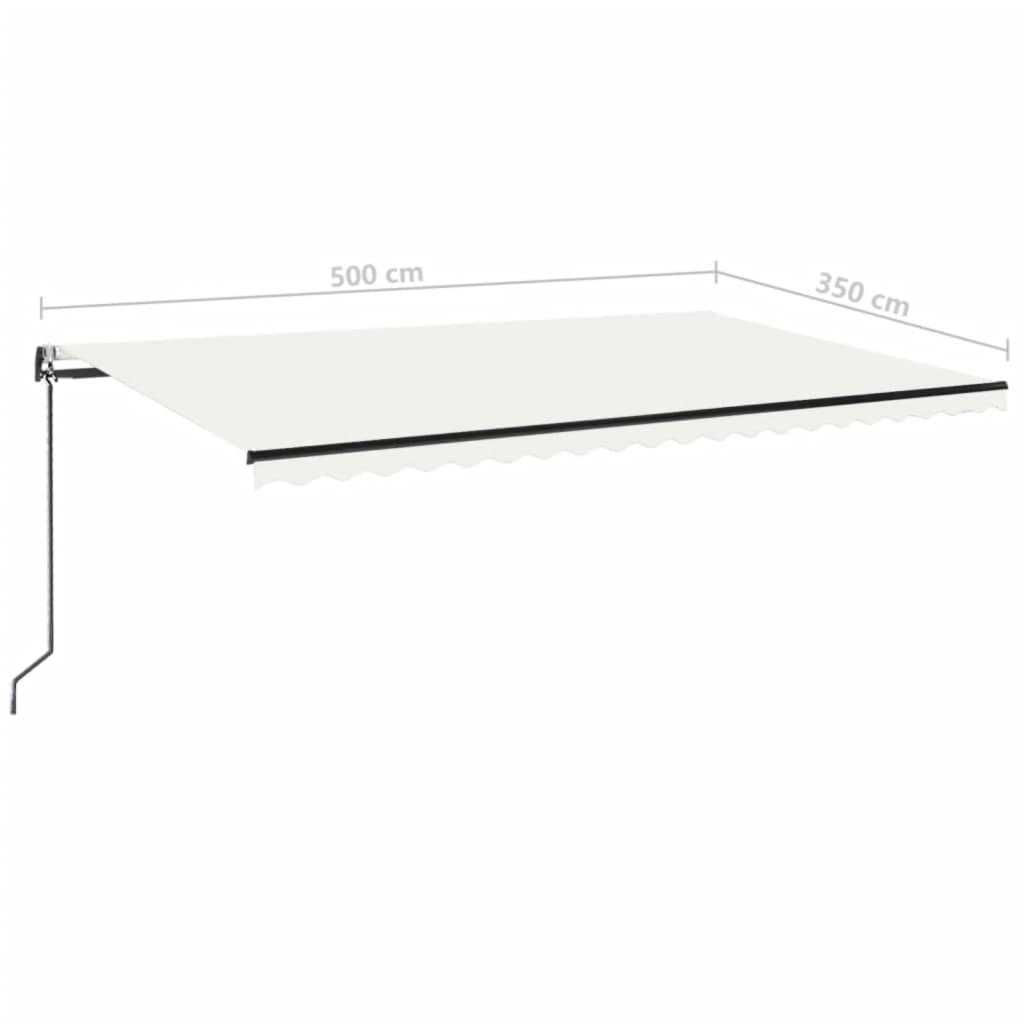 Tenda na automatsko uvlačenje 500 x 350 cm krem