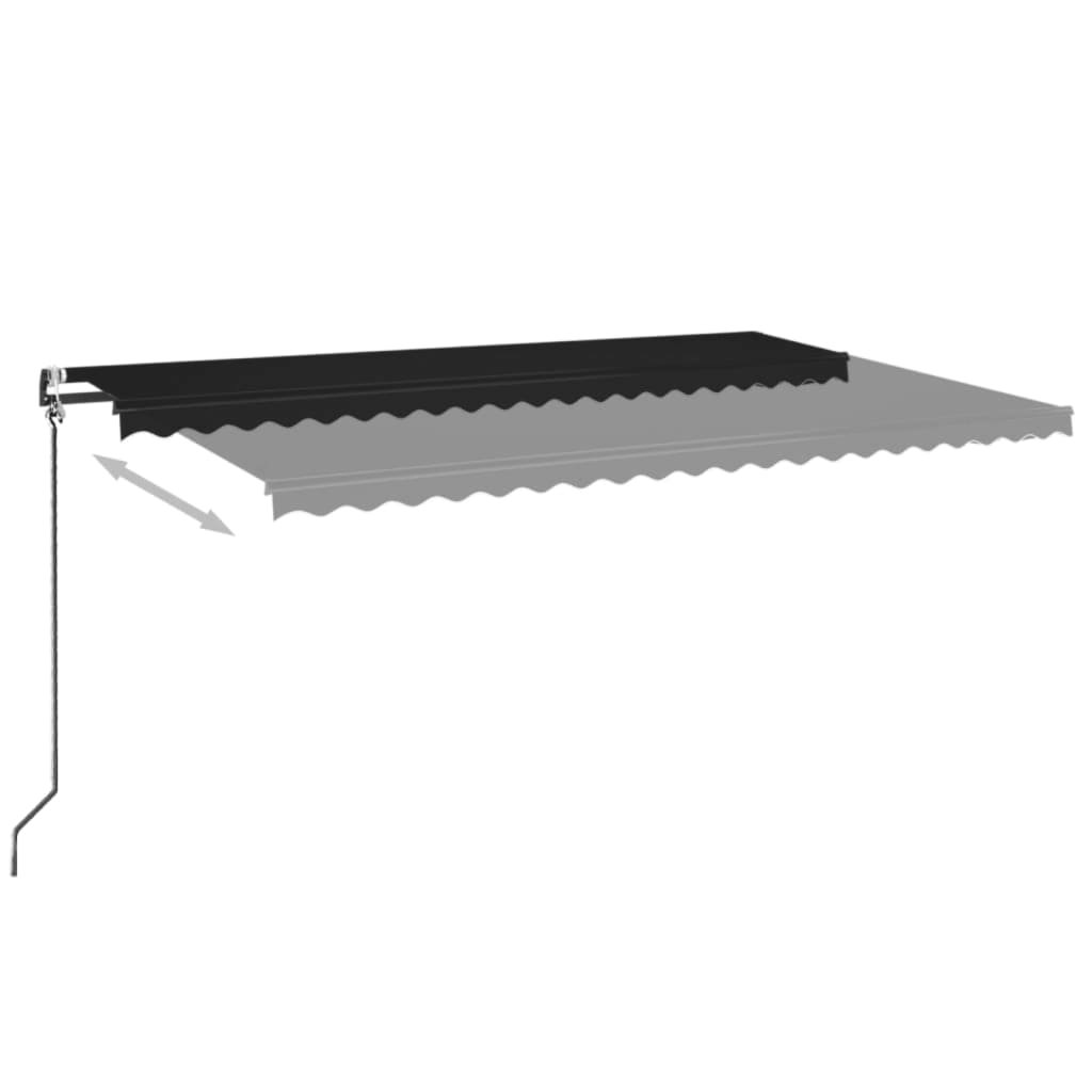Automatska tenda sa senzorom za vjetar LED 500x350 cm antracit