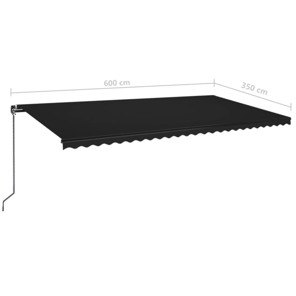 Tenda na ručno uvlačenje 600 x 350 cm antracit