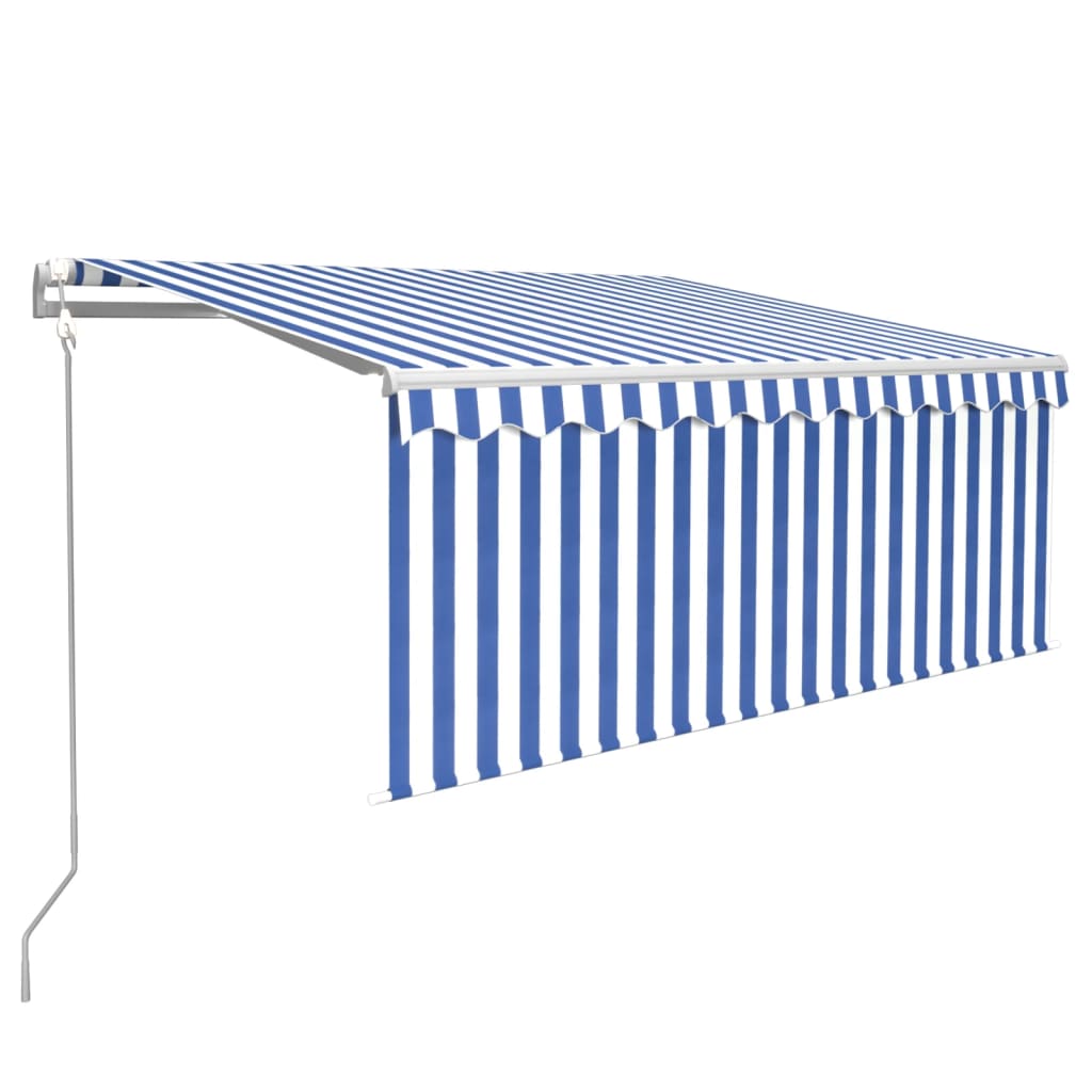 Automatska tenda na uvlačenje s roletom 3 x 2,5 m plavo-bijela