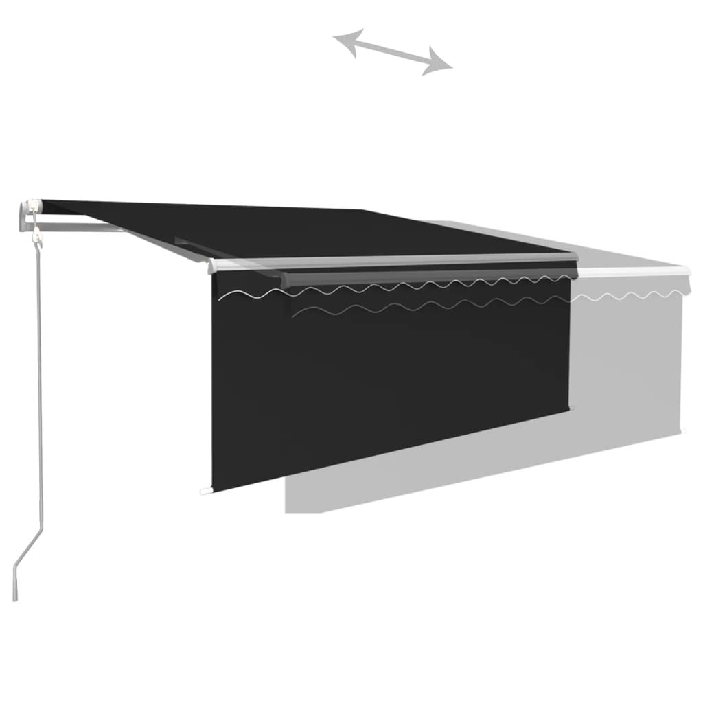 Automatska tenda s roletom i senzorom LED 3 x 2,5 m antracit
