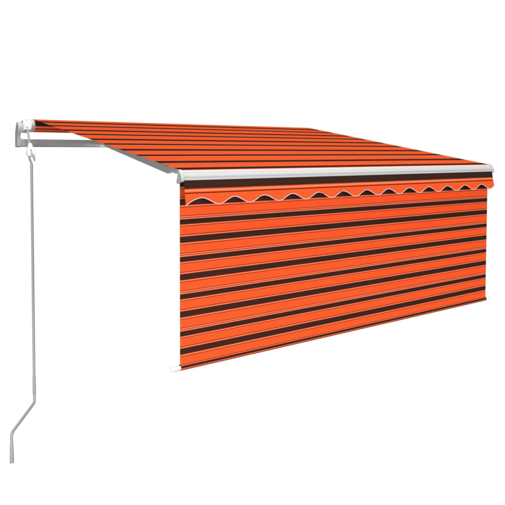Automatska tenda roleta i senzor LED 3 x 2,5 m narančasto-smeđa