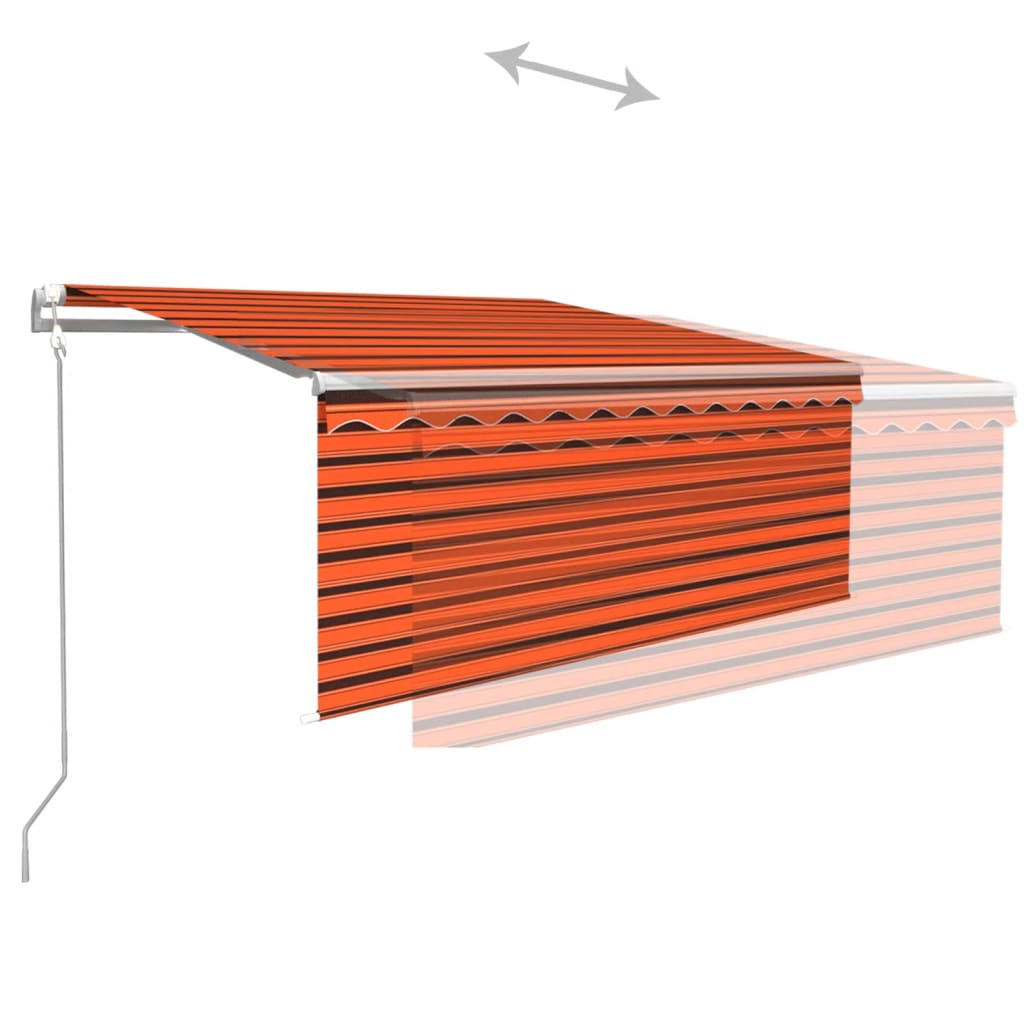 Automatska tenda roleta i senzor LED 3 x 2,5 m narančasto-smeđa