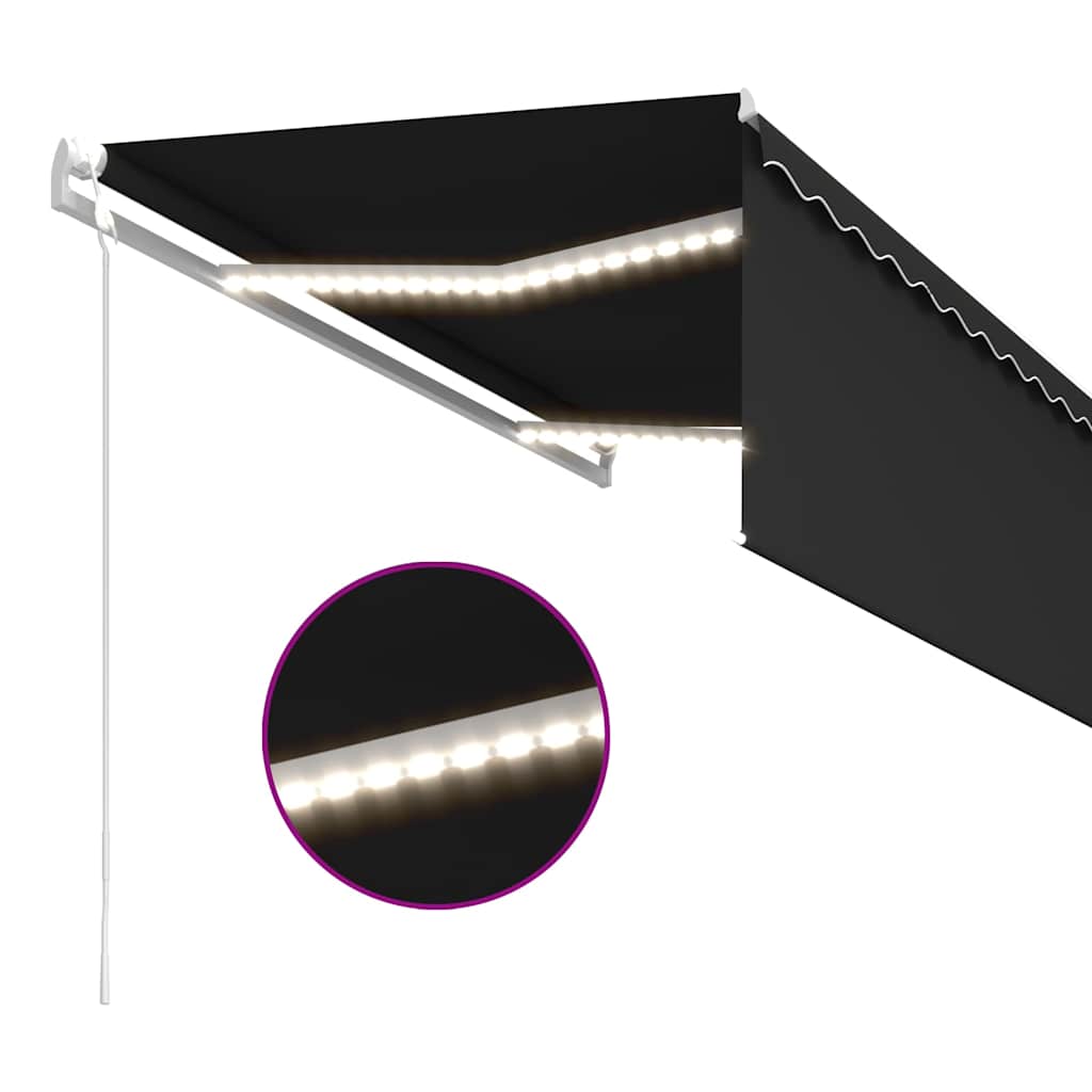 Automatska tenda s roletom i senzorom LED 3,5 x 2,5 m antracit