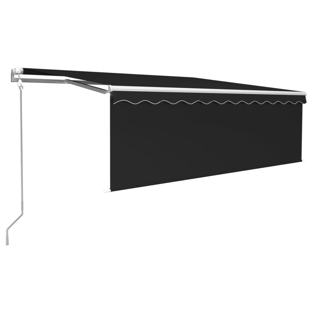 Automatska tenda s roletom i senzorom LED 4 x 3 m antracit