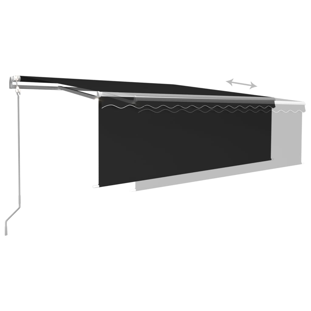 Automatska tenda s roletom i senzorom LED 4 x 3 m antracit