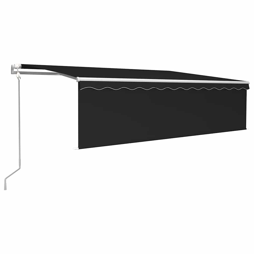 Automatska tenda s roletom i senzorom LED 5 x 3 m antracit